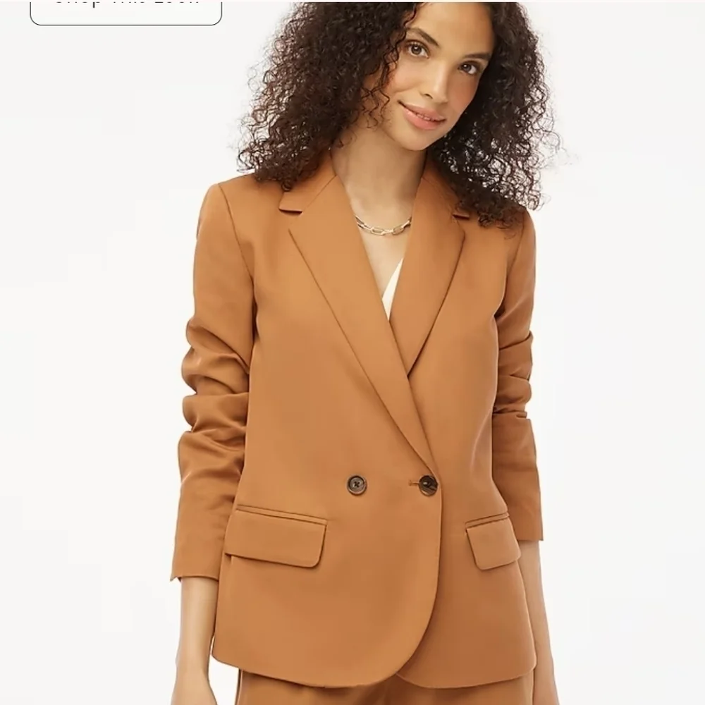 New JCREW Twill Double Breasted Blazer Size 4